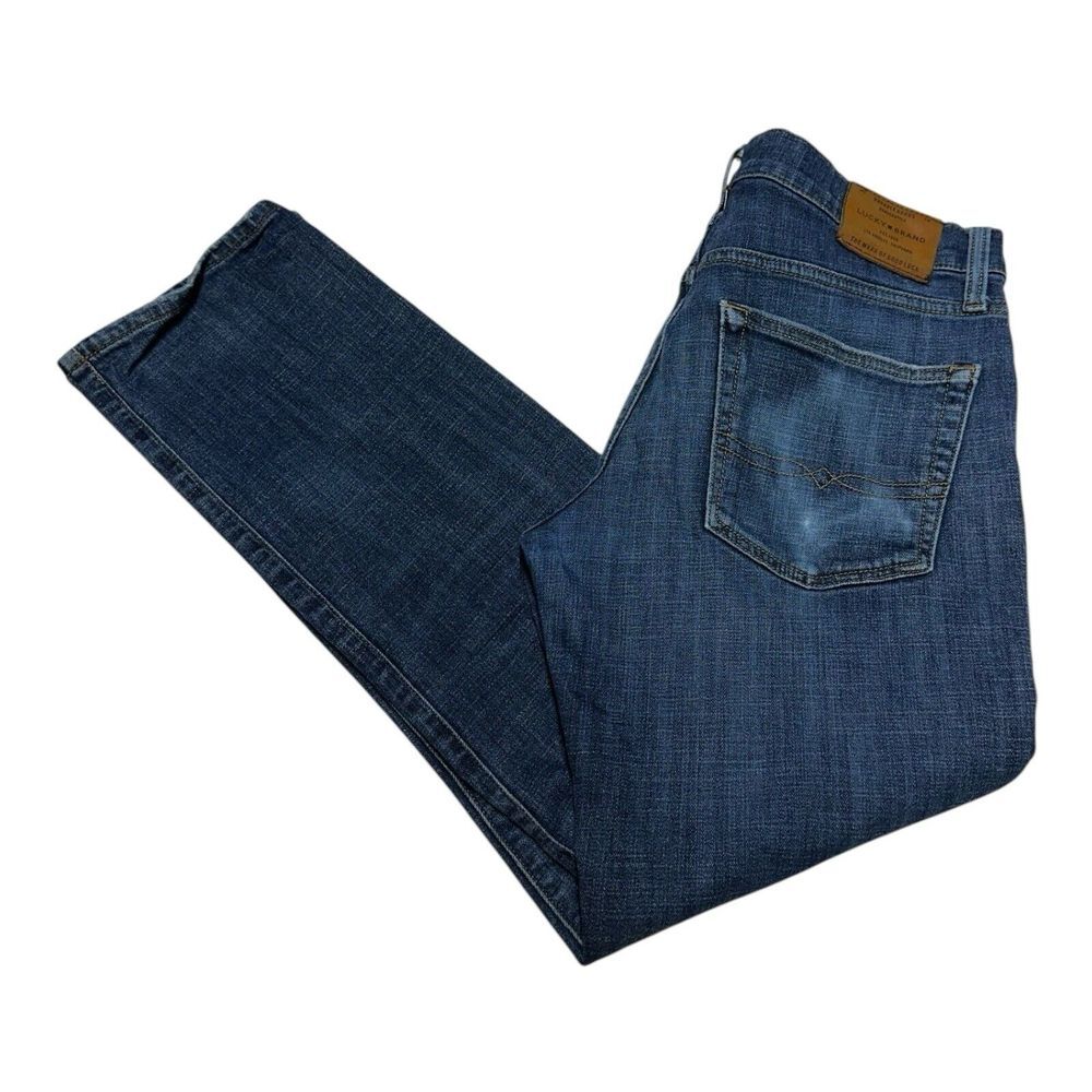 Lucky Brand 221 Straight Jeans Men's Size 32x28 Blue Denim Medium Wash